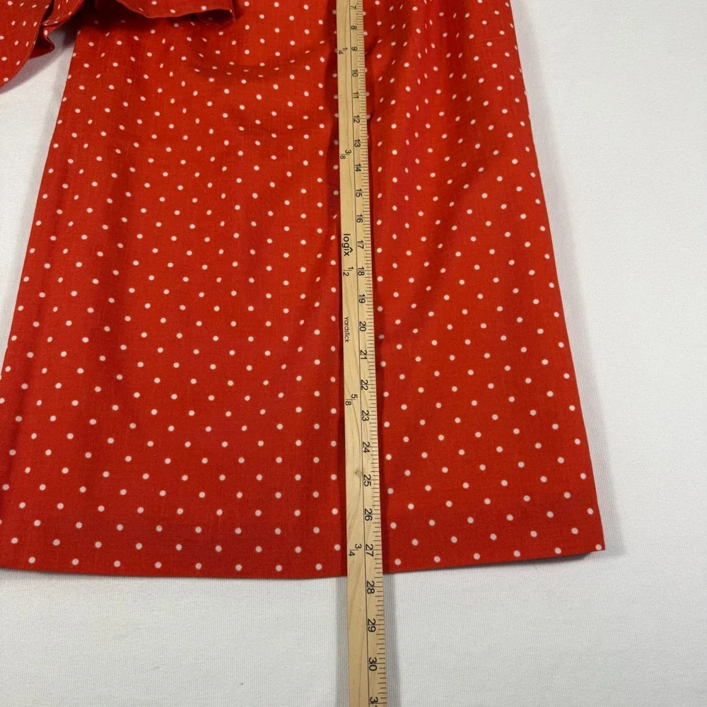 Weinberg Paris Skirt Suit Vintage Red White‎ Polka Dot Short Sleeve Blazer Set